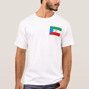 Drapeau de Guinée équatoriale et T-shirt de carte