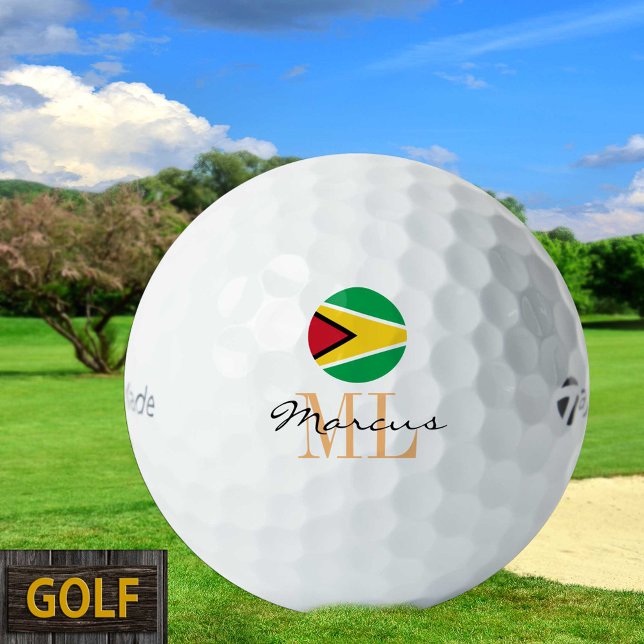 Drapeau de Guyane et balles de golf de Guyana (Créateur téléchargé)