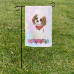 Drapeau De Jardin Blenheim Cavalier King Charles Spaniel Valentine