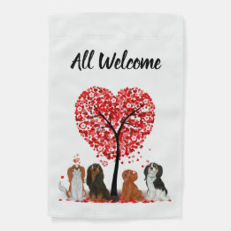 Drapeau De Jardin Cavalier roi Charles Espagnols Amour et Saint Vale