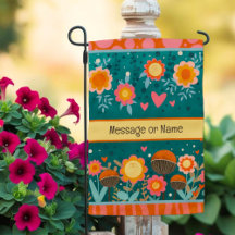 Coeurs floraux joueurs Nom personnalisé Moderne