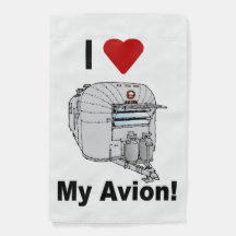 Drapeau de jardin de remorque d'avion vue de face
