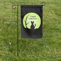 Horreur Chat Halloween Jardin Drapeau