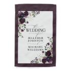 Plum violet mauve Floral Aquarelle Script Mariage