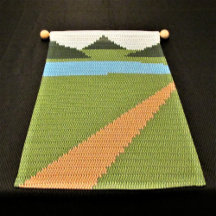 Rustic Road Lake Green Hills Crochet artistique Im