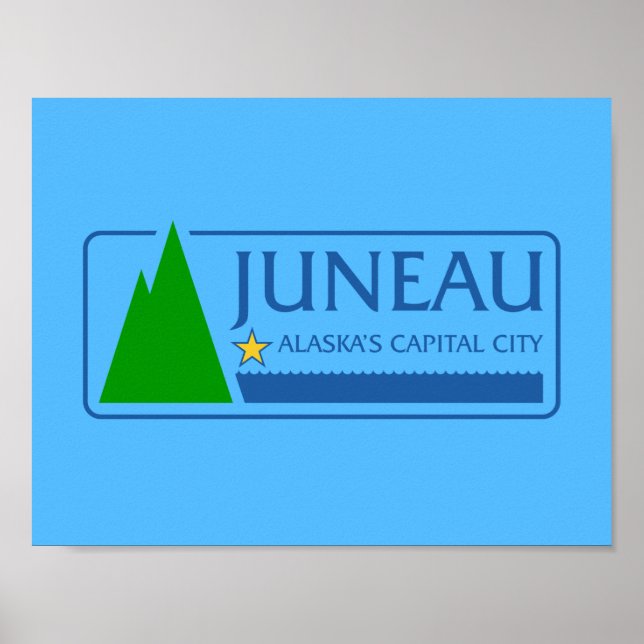 Drapeau de Juneau, Alaska Poster (Devant)