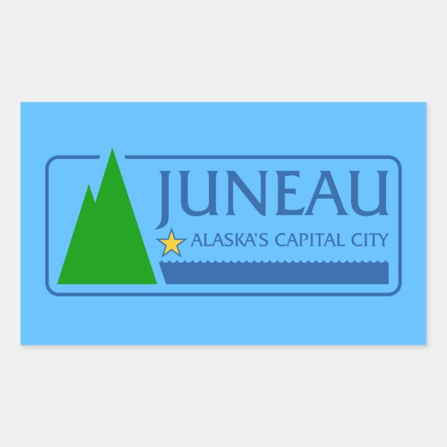 Drapeau de Juneau, Alaska Sticker rectangulaire (Devant)