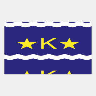 Drapeau de Kinshasa, Congo Sticker rectangulaire