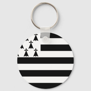 Drapeau de la Bretagne Breizh Gwenn ha Du Britanny Keychain