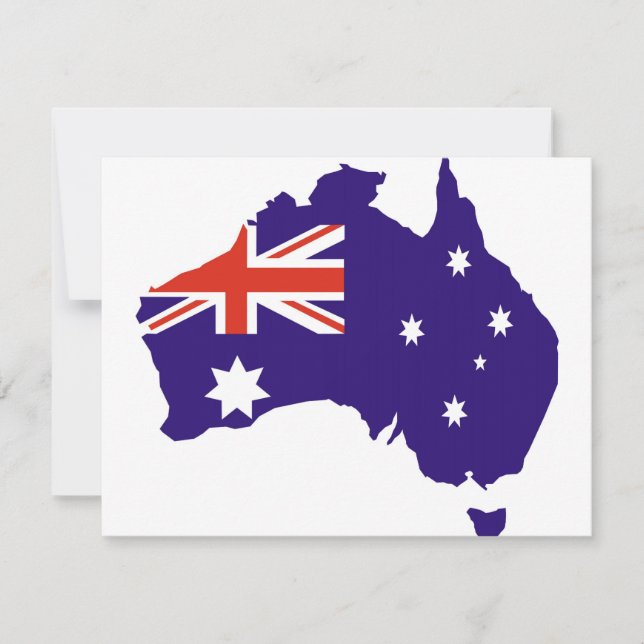 Drapeau de la carte bleu australien (Devant)