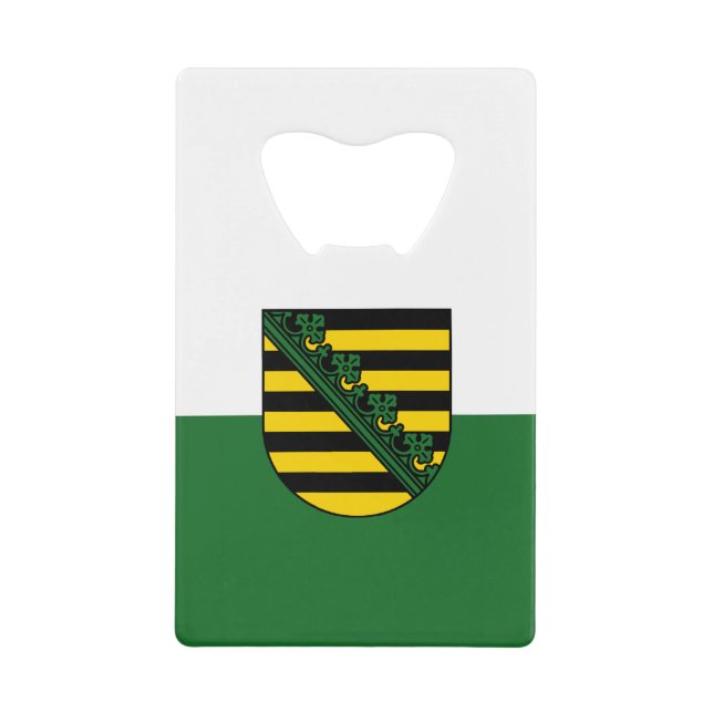 Drapeau de la carte de crédit Saxe Bottle Opener (Devant)
