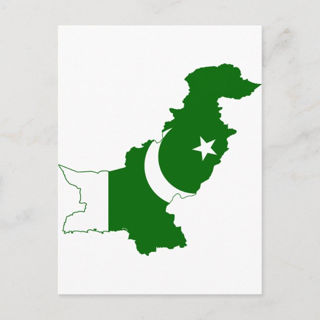 Drapeau de la carte du Pakistan (Devant)