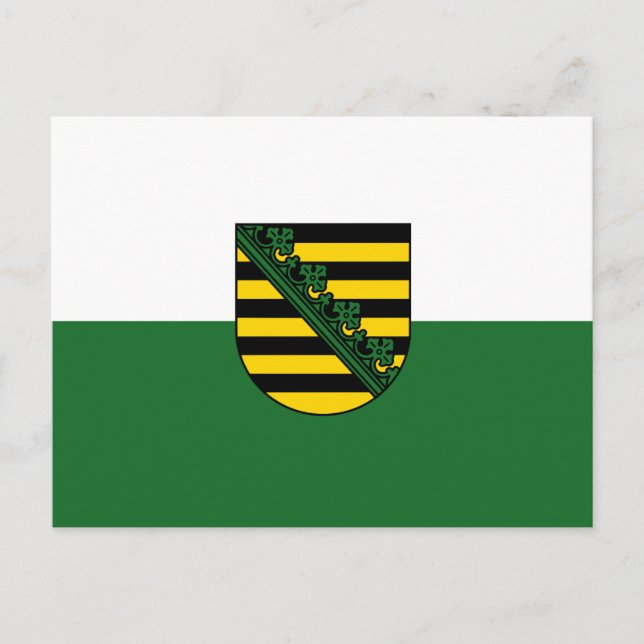 Drapeau de la carte postale de Saxe (Devant)