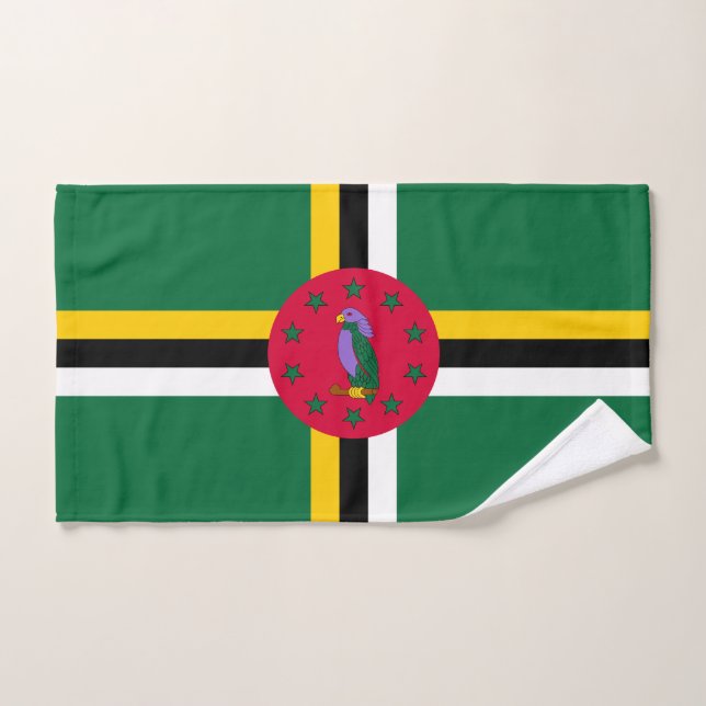 Drapeau de la Dominique (Serviette à main)
