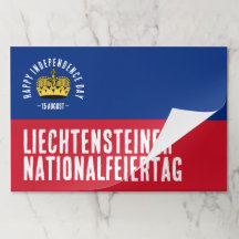 Drapeau de la fête nationale du Liechtenstein