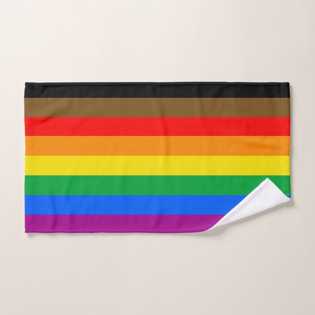 Drapeau de la fierté arc-en-ciel de Philly (Serviette à main)