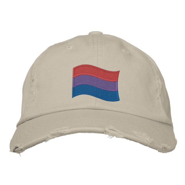 Drapeau de la fierté bisexuelle Casquette de baseb (Devant)