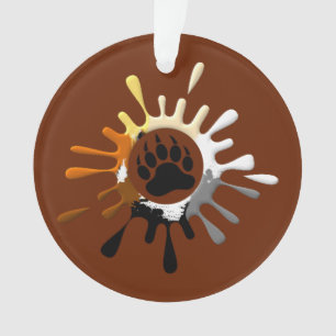 Drapeau de la fierté de l'ours gai Splash Bear Paw