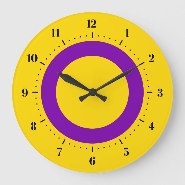 Drapeau de la fierté intersexe Grande horloge (Recto)