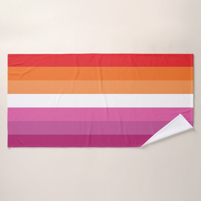Drapeau de la fierté lesbienne (Serviette de bain)