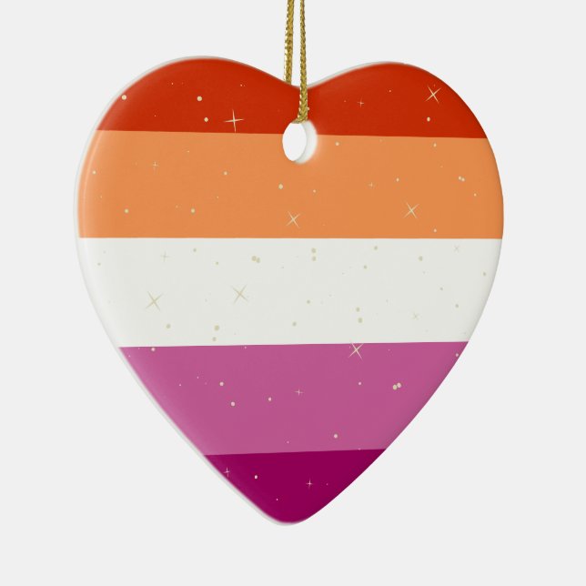 Drapeau de la fierté lesbienne Décoration de Noël (Droite)