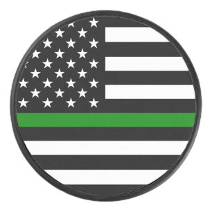 Drapeau de la fine ligne verte : vétérans militair