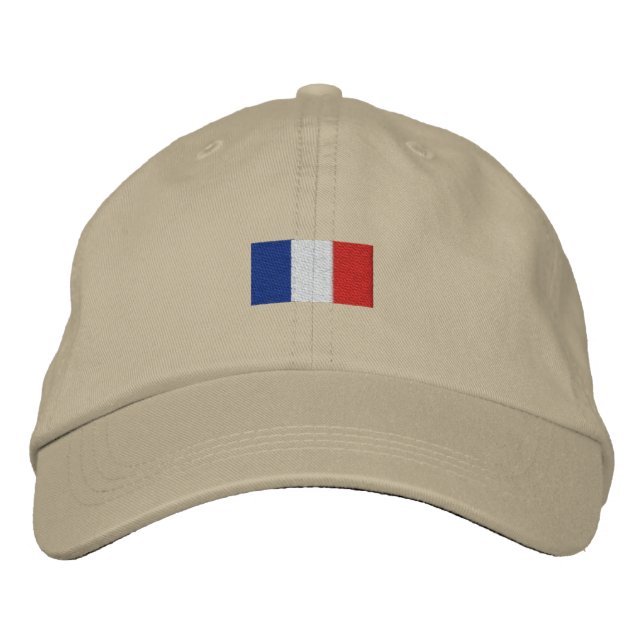 Drapeau de la France chapeau - Allez Les Bleus! Embroidered Hat (Front)