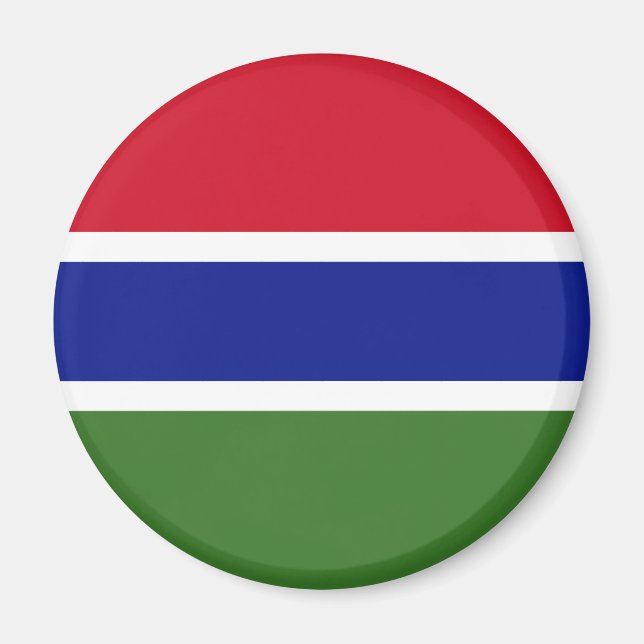 Drapeau de la Gambie Magnet (Devant)