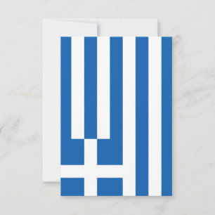 Drapeau de la Grèce Carte de remerciements plat