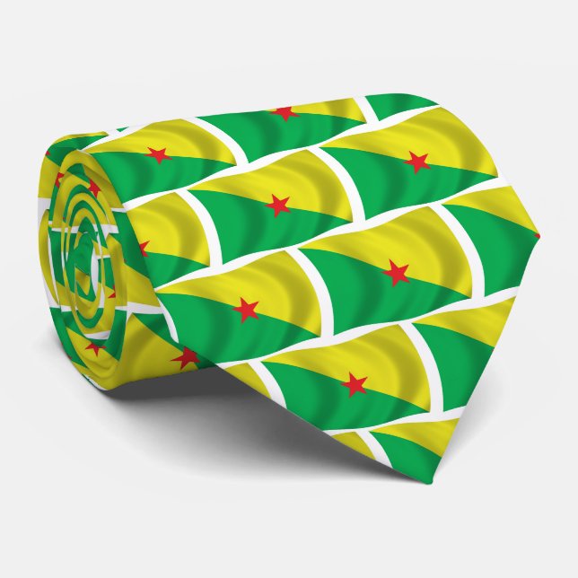 Drapeau de la Guyane française Cravate (Roulé)