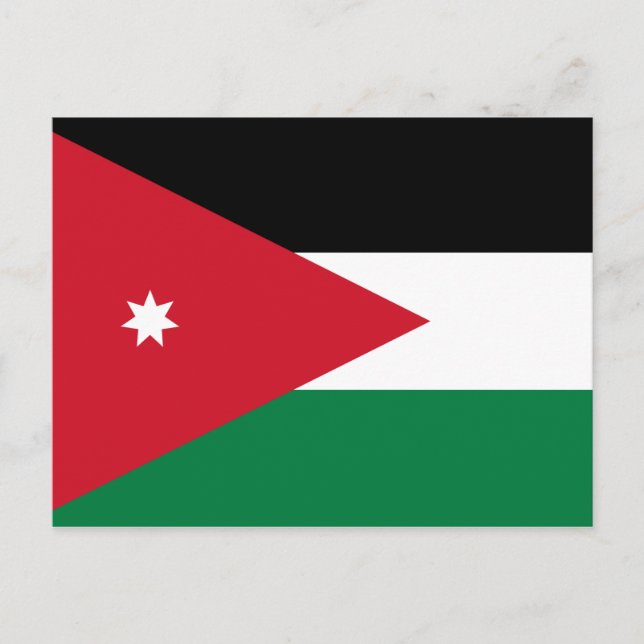 Drapeau de la Jordanie Carte postale (Devant)