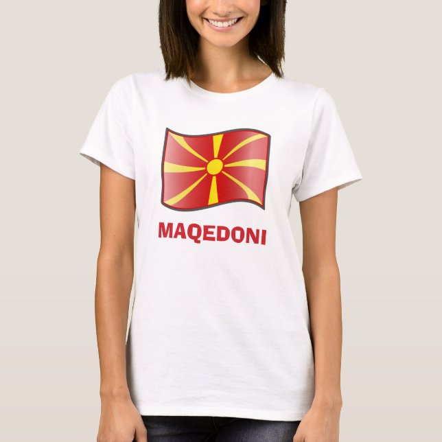 Drapeau de la Macédoine Maqedoni T-Shirt (Devant)