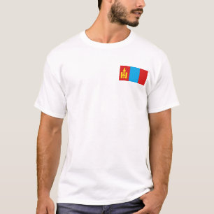 Drapeau de la Mongolie et T-shirt de carte