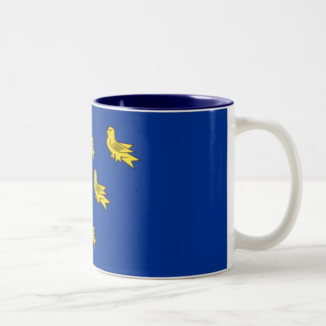 Drapeau de la Mug de café à deux tons Sussex (Droit)