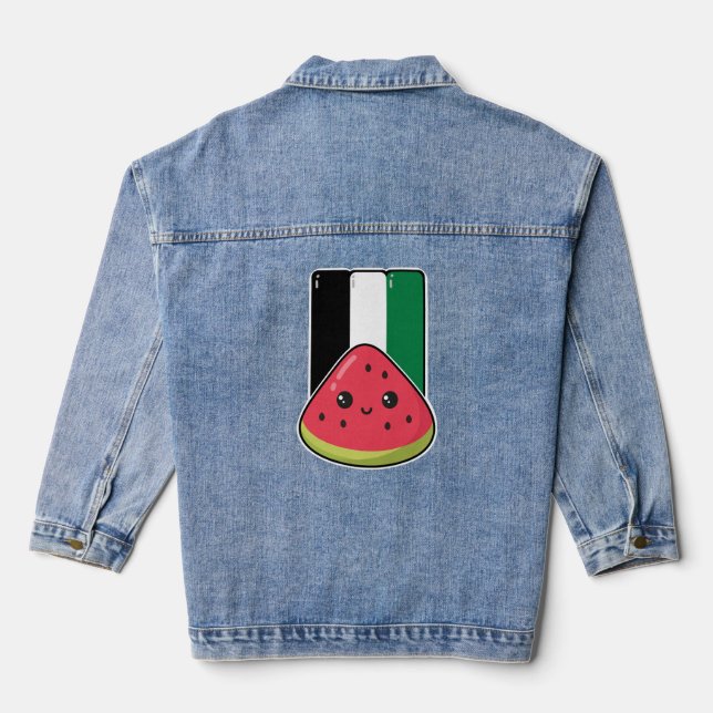 Drapeau de la Palestine mignonne avec Palestin san (Verso)