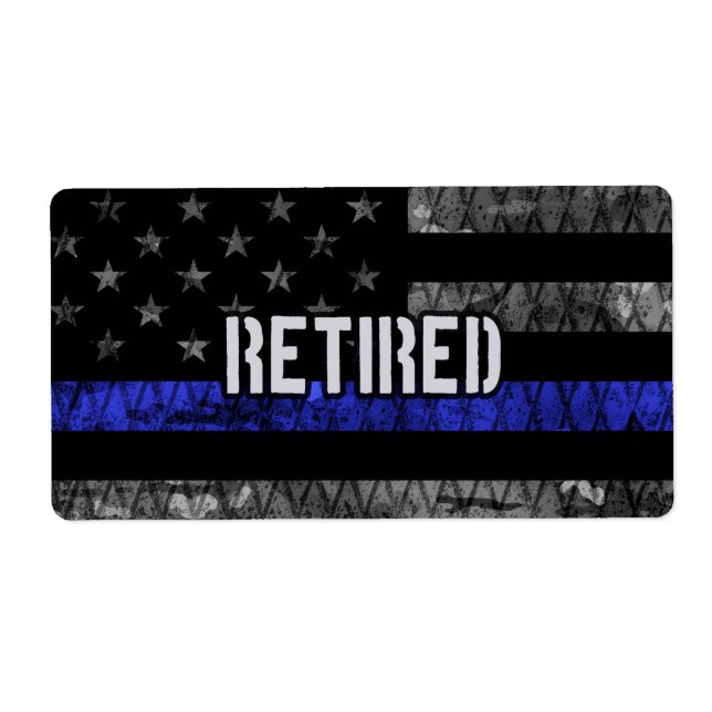 Drapeau de la police retraitée en état de détresse (Devant)