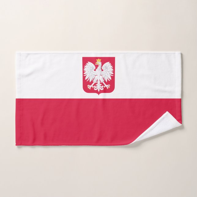 Drapeau de la Pologne (Serviette à main)