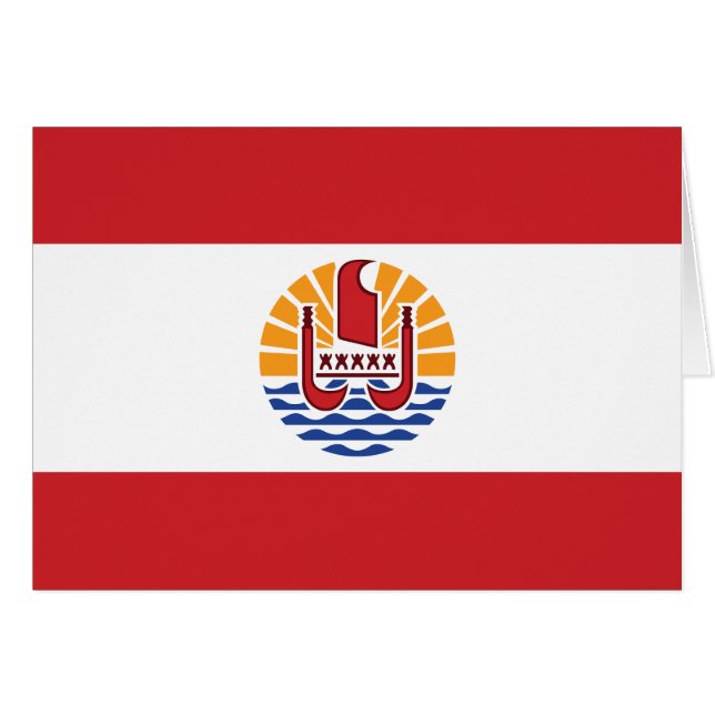 Drapeau de la Polynésie française (Devant horizontal)
