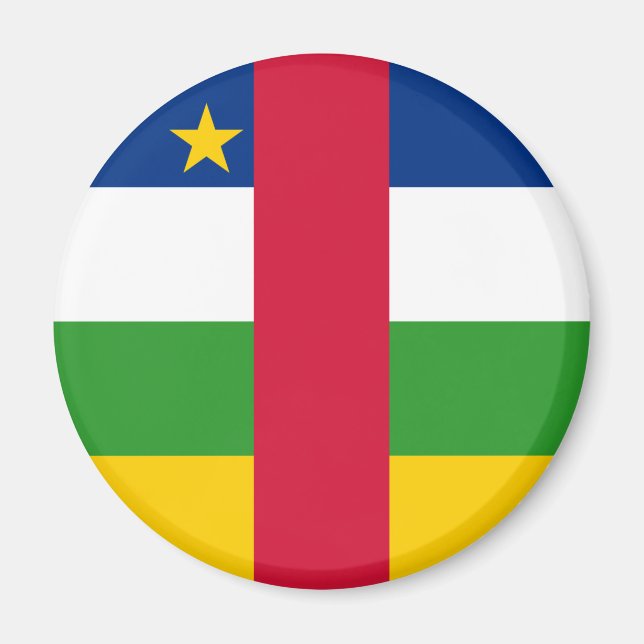 Drapeau de la République centrafricaine Magnet (Devant)