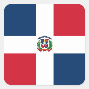 Drapeau de la République Dominicaine Étiquette