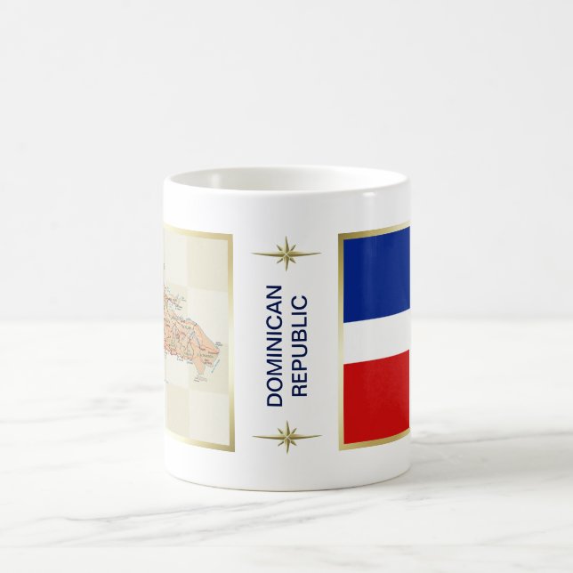 Drapeau de la République Dominicaine  + Tasse de (Centre)