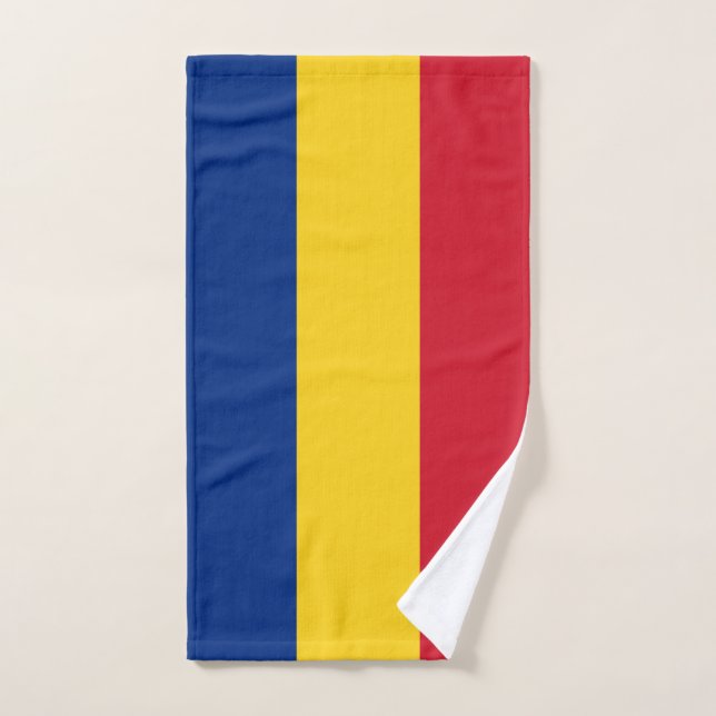 Drapeau de la Roumanie (Serviette à main)
