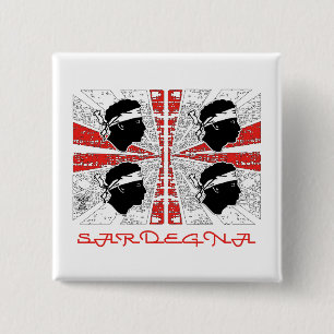 Drapeau de la Sardaigne - Grunge - badge
