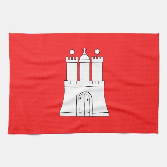 Drapeau de la serviette de cuisine de Hambourg (Horizontal)