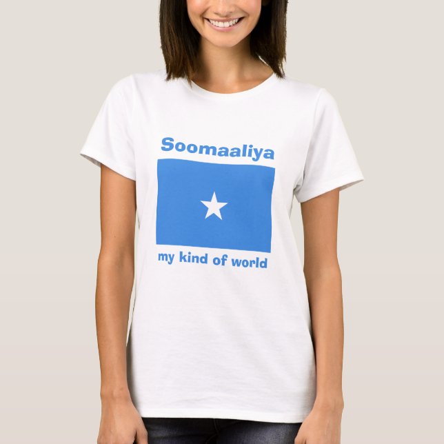 Drapeau de la Somalie + Carte + T-shirt des textes (Devant)