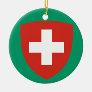 Drapeau de la SUISSE Ornement de Noël