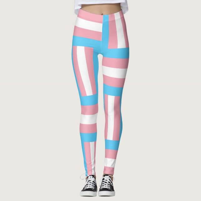 Drapeau de la Trans Pride Leggings inspirés (Devant)