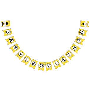 Drapeau de lapin de Baby shower d'abeille mignonne