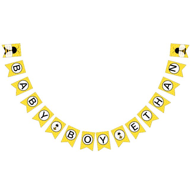 Drapeau de lapin de Baby shower d'abeille mignonne (Tout)