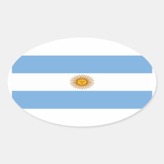 Drapeau de l'Argentine Sticker (Oval)